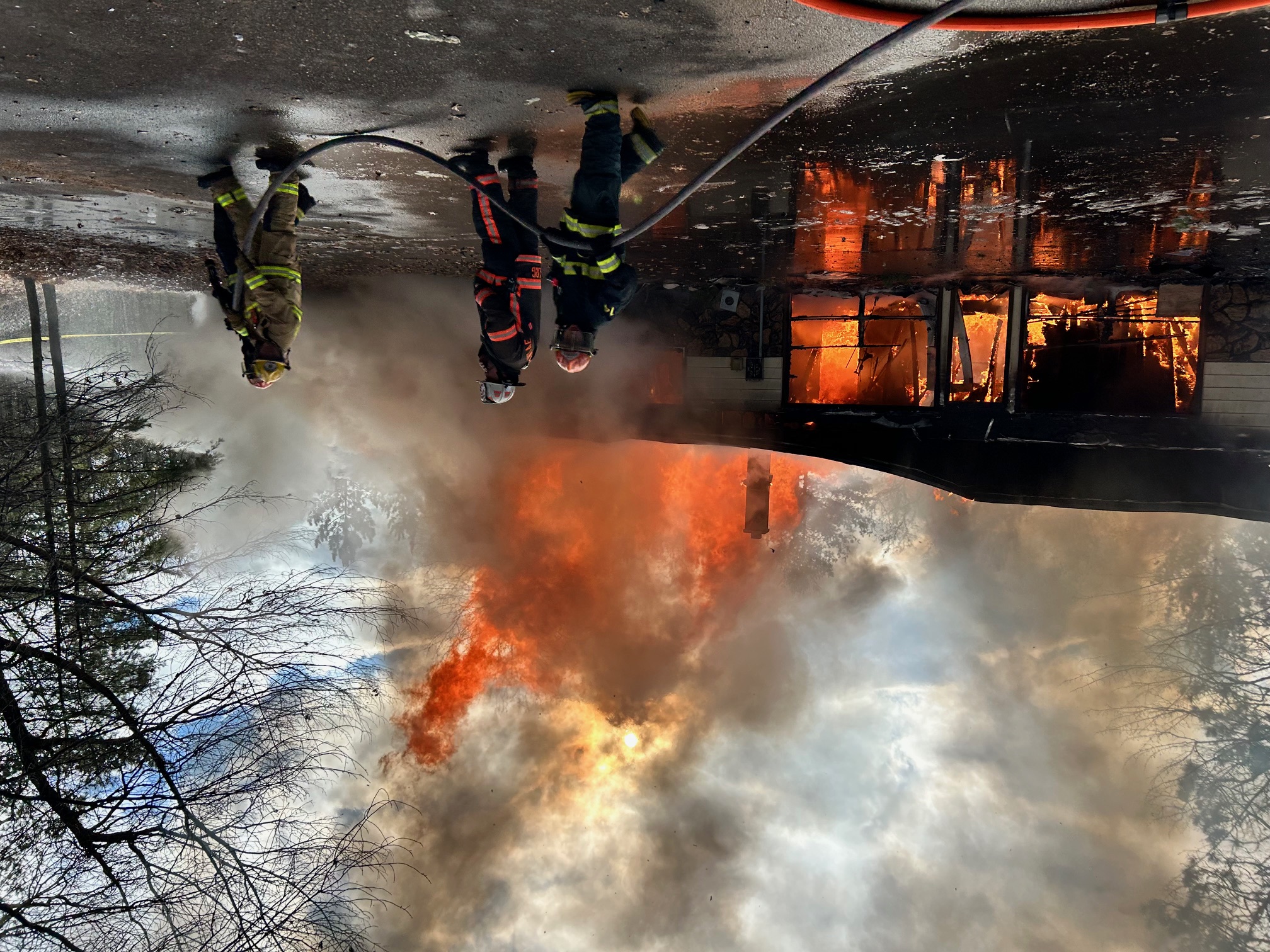 Fire and rescue crews carrying out a daytime training operation
