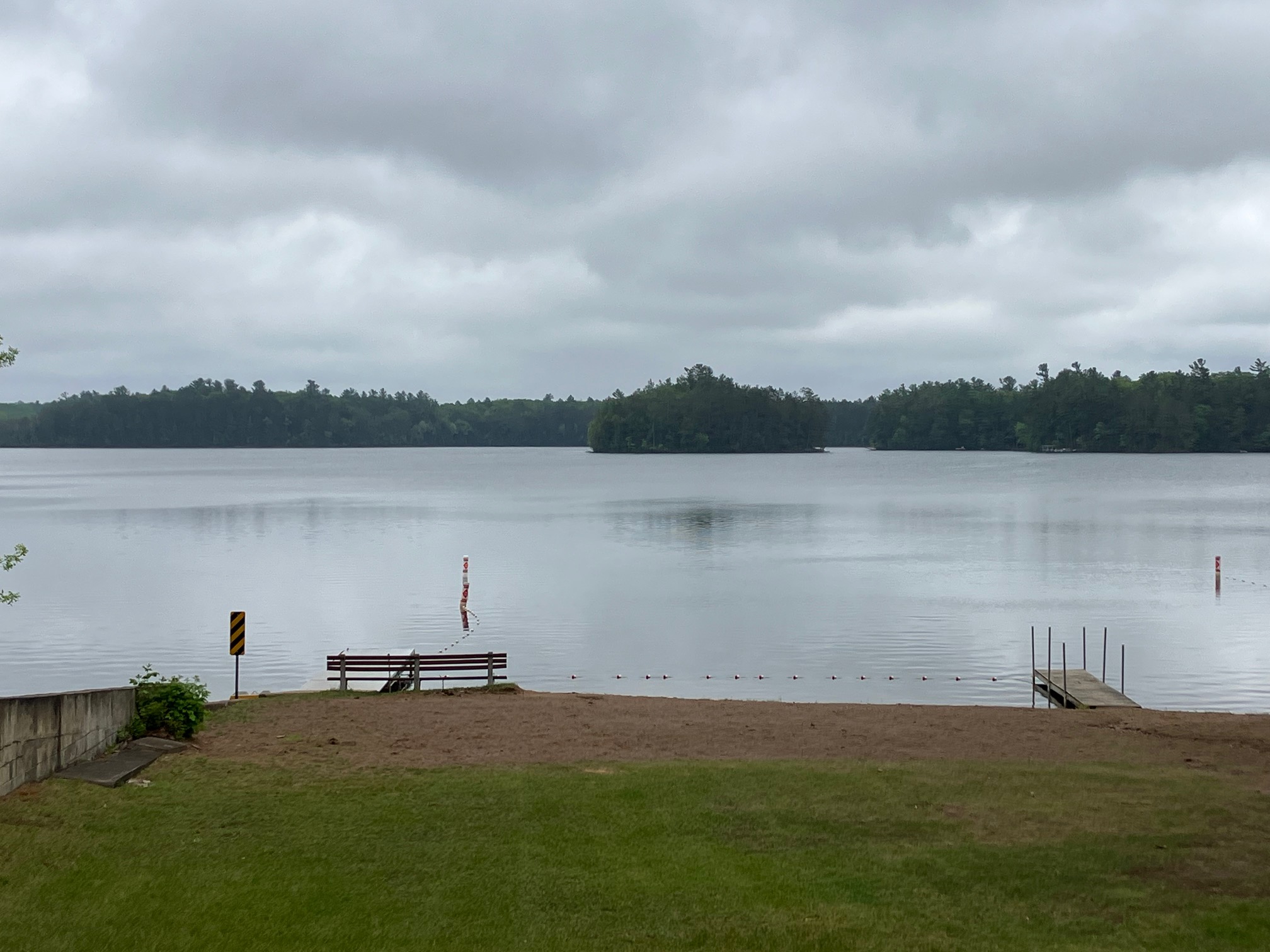A lakeside afternoon view in Hazelhurst with sunlight on the water